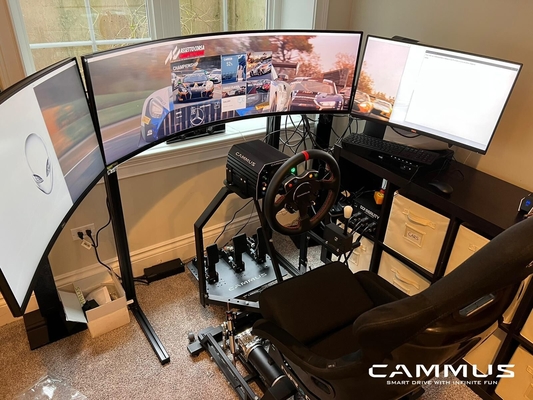 Movimiento auto del volante del simulador del coche de carreras del juego en línea para la PC